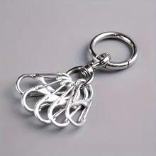 Zinc Alloy Keychains Set Of 5/Minimalist Style/Quick-Release 360-Degree Swivel Clasp/Suitable For Keys & Mini Flashlights/High-Strength Key Hooks - Multicolor - View 6
