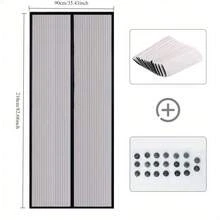 1 Juego de Puerta de Pantalla Magnética, Partición de Malla de Sellado Automático de Uso Pesado, Bloquea Insectos, Adecuado para Mascotas, Tamaño 39" X 82" - Multicolor - Ver 11