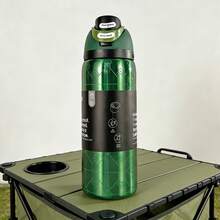 Owal'aWater Bottle 32oz,Multiple Colors Are Available,With Straw,Heat Preservation Time More Than 24 Hours, Cold And Hot Water Can Be Insulated, Can Make Coffee, Frozen Drinks, Beautiful Appearance, Exquisite Workmanship, Suitable For Camping, Work, Indoor Use. - Elphaba-32oz - 查看 4