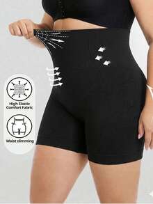 Quần short định hình eo cao cỡ lớn dành cho nữ, kiểm soát vùng bụng tốt, gấu quần chống cuộn, legging định hình co giãn cao, đồ định hình thon gọn không đường may, bộ đồ định hình eo mạnh mẽ, phù hợp cho đi làm, dự đám cưới, tập thể dục, mặc hàng ngày. - màu đen - Xem 2