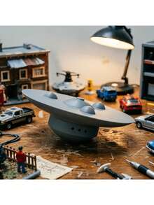 Haunebu II UFO 模型摆件 - 航空爱好者必备收藏品 - 配备高精度驾驶舱 - 航空航天爱好者装饰礼品 - 多色的 - 查看 7