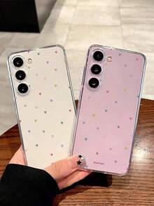 1个彩色高级爱心软壳手机壳，兼容华为荣耀、Galaxy A04e/12/A13/A14/A34/A50/A52/A53/A54/S21/S22/S23/S24/S25/S25Ultra/S25FE/S26/S26 Plus/S26 Ultra/S26 Edge、6A/7A/8A、12T/13T/15T/15T Pro - 無色 - 查看 3