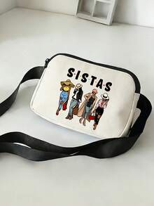 Fashionable Women's Printed Loose Waist Bag, Casual Outdoor Sports Chest Bag, Women's Chest Bag, Multi-Functional Travel Chest Bag/Phone Bag/Wallet, Suitable For Storing Phones, Cosmetics, Portable, Suitable For Travel, Office, Study, Fitness, Fashionable And Minimalist Design, Suitable For Women And Students, Travel Essential - Multicolor - View 7