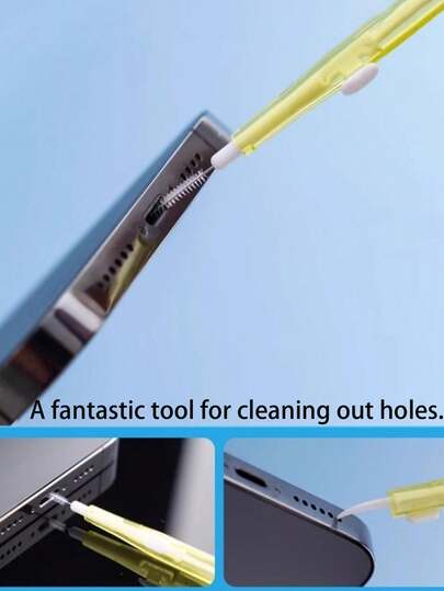 3-In-1 Mobile Phone Cleaning Kit, Multi-Functional Phone & Earphone Cleaning Set, Cleaning, Repairing And Restoring Mobile Phone, Tablet Charging Port, Lightning Cable And Connector, Designed For Easy Storage And Portability
