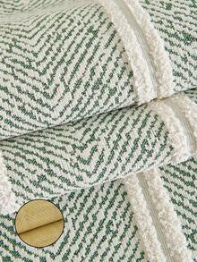 1 件波西米亚风格纯色沙发套，适合所有季节和节日装饰，可保护沙发免受猫抓，宠物友好，适用于带扶手和靠背的单人、双人、三人、四人沙发 - 綠色 - 查看 4