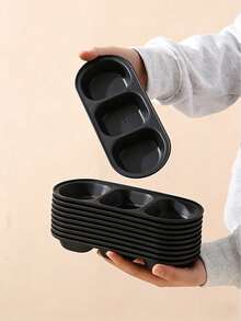 Bộ 1/3/5 bát đựng gia vị chia ngăn màu đen, bát nhựa hình bầu dục dùng làm món khai vị, có thể tái sử dụng, an toàn với máy rửa chén, thích hợp đựng nước tương, gia vị, đồ ăn nhẹ, dùng trong tiệc tùng, nhà bếp, sushi, món tráng miệng, đồ nướng. - Nhiều màu - Xem 6