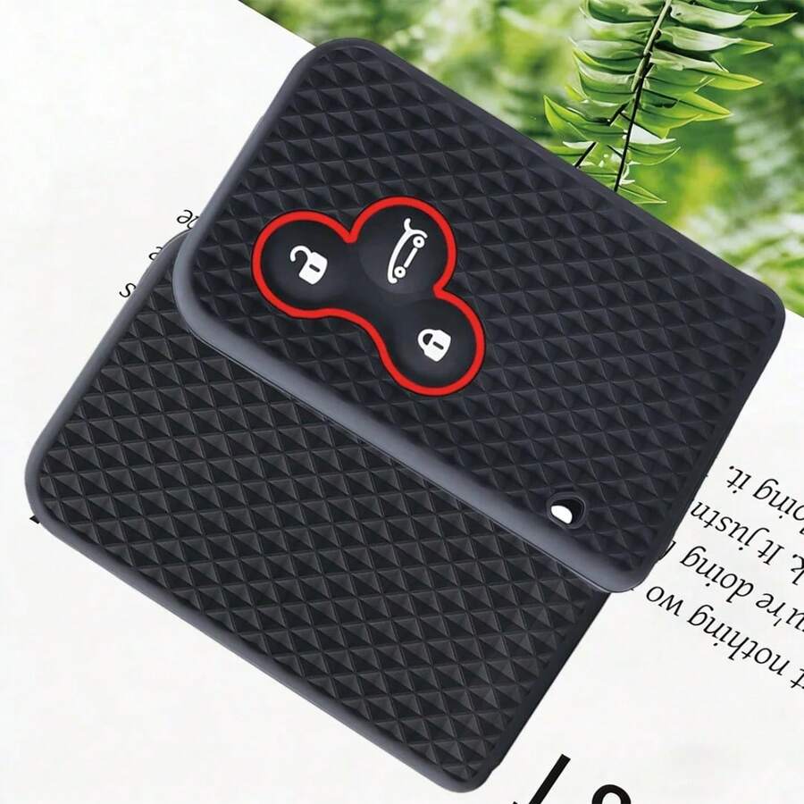 Bao đựng chìa khóa xe hơi bằng silicon mềm cao cấp dành cho Renault Scenic Clio Logan Megane 2 3 Koleos, loại 3 nút. - đen - Xem 1