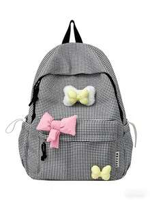 1pc Girls Bowknot Backpack, Lightweight School Bag For Elementary Students, Princess Style Commuter Bag - Back-to-school Backpack for Little Girls With Bows - View 11