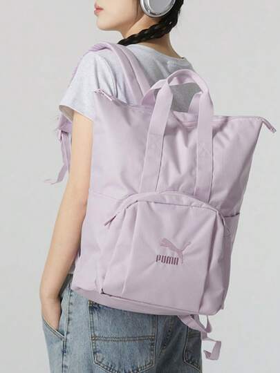  PUMA 時尚拉鍊開合 織品 雙肩包 常規 男女同款情侶款 粉紅色