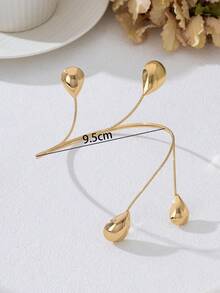 Vòng chân dáng giọt nước vàng tối giản, thanh lịch, món quà trang sức mùa hè đi biển dành cho phụ nữ. - Vàng - Xem 4
