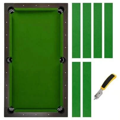 Pool Table Felt Cloth Billiard Cloth With 6 Pcs Cloth Strips And Staple Remover Pool Table Felt Replacement Kit Partsgift