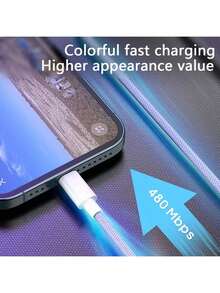 Cable de datos trenzado USB a Lightning de 3,3 pies/100 cm, transferencia de datos de alta velocidad y carga rápida, compatible con iPhone 14 Pro Max/14 Pro/14 Plus/14/13/12/11/XS/XR/8/7/6, Series - Multicolor - Ver 6