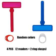 4 件套（2 个阅读器和 2 个指环扣）引导阅读工具、手指聚焦荧光笔、阅读障碍辅助工具、引导阅读条、书签、阅读辅助工具、多动症辅助工具 - 多色 - 查看 8