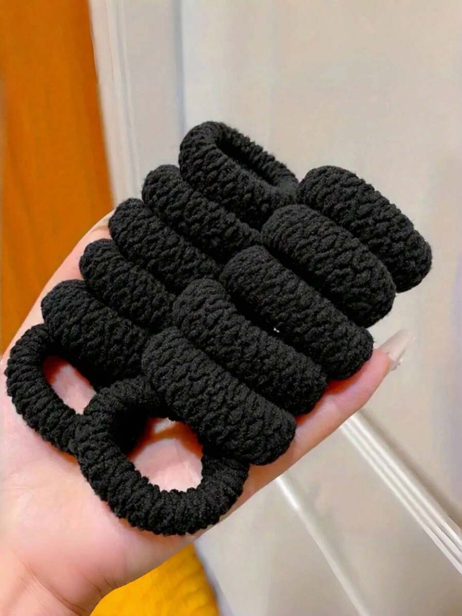 Minimalist Thick High Elasticity Hair Scrunchies, Versatile Casual Style, Women's Hair Accessories, Suitable For Ponytail And Braids. Suitable For Daily Casual And Outdoor Wear, All-Season Hair Accessory, School Supplies, Women's Accessories. Holiday Accessories Hair Elastics Hair Rubber Bands Hair Rope