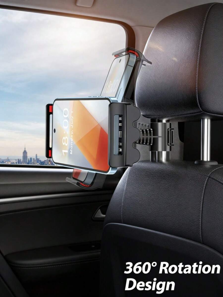Car Backseat Headrest Tablet Holder, Car Seat Phone Mount, Suitable For Most Tablets And Phones, Convenient And Easy To Use - Multicolor - View 1