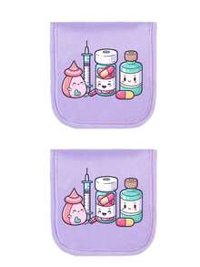 Bolsa de medicina portátil, bolsa de almacenamiento con patrón de pastillas y jeringas de dibujos animados lindos, organizador de medicina compacto y kit de primeros auxilios, kit médico portátil, conveniente para viajes, uso diario/exterior/viajes/dormitorio, accesorio médico esencial para personas conscientes de la salud y viajeros frecuentes, bolsa de medicina pequeña de tela multifuncional, bolsa de primeros auxilios médica portátil, bolsa de medicina para viajes al aire libre, bolsa de almacenamiento de medicina de primeros auxilios para dormitorio, kit de supervivencia, bolsa de almacenamiento de cuidado de la salud diario, regalo del Día del Maestro, regalo de regreso a la escuela, regalo de Pascua - Multicolor - Ver 23