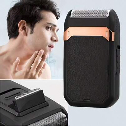 Professional USB Rechargeable Men's Foil Shaver With 600mAh Long-Lasting Battery, Portable Electric Razor With Pop-Up Trimmer, Skin-Friendly & Low Noise Cordless Beard Trimmer, Travel-Friendly Grooming Kit Gift For Men