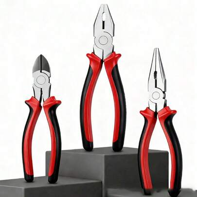 Alicate de aço de 20 cm (8 polegadas), embalado individualmente, alicate que economiza força, alicate para uso doméstico e industrial, ferramentas para metal, tesoura para cabo de aço, alicate para arame em formato de tigre, cortador de cabo de aço