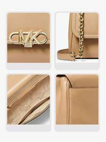 MK PARKER Women's Fashion Mini Crossbody Handbag Shoulder Bag, Gift - Apricot - View 3