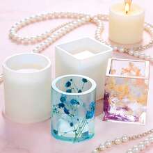 1pc DIY Storage Pen Holder Silicone Mold DIY UV Resin Jewelry Mold Craft Mold Jewelry Epoxy Resin Mold For Jewelry Making Tools - White - View 3