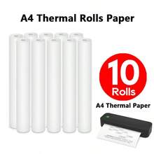 A4 Thermal Paper Rolls 1/2/4/10Rolls High Quick-Dry For Printing Documents/Examination Papers/Office/Home A40/M08F/X8 Printers - View 1