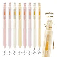 Sản phẩm bán chạy nhất năm 2026: Hộp 4 bút bi gel hình mèo sáng tạo, đầu bút 0.5mm, mực đen khô nhanh - Bút nhựa nhẹ, dụng cụ văn phòng phẩm, bút bi gel đen dạng xịt, bút bi gel đầu nhọn hình mèo dễ thương có hiệu ứng ánh ngọc trai. - Bút bi xoay hình mèo - Xem 3