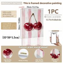 1 Peça, Arte de Parede em Tela, Arte de Parede Emoldurada, Arte de Parede com Tema de Cereja, Decoração de Cozinha Vintage Vermelho Fruta, Pôster de Arte Pop de Cereja, Decoração de Sala de Jantar de Verão Vintage, Arte de Parede de Estilo Fazenda Doce, Pôster de Estilo Preppy, Decoração de Apartamento, Decoração de Quarto de Menina Rosa, Decoração Inspirada em Dopamina, Decoração de Quarto de Estudante, Decoração de Sala de Estar, Decoração de Banheiro, Decoração de Cozinha, Decoração de Sala de Jantar, Decoração de Quarto, Presentes, Presentes de Inauguração, Decoração de Escritório - cereja - Visão 14