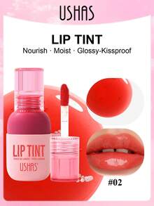 USHAS 果汁唇釉，吊坠设计，3 种颜色可选，轻盈滋润，水果灵感色调，适合日常妆容，节日及送礼必备，打造水润唇妆 - #02 - 查看 2
