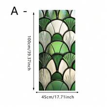 1pc Geometric Fan Pattern 2D Window Film, PVC Static Cling, Removable & Reusable Privacy Protection, Easy Installation, Suitable For Bathroom, Kitchen, Office Decor, Bathroom Privacy Window Sticker - Static Glass Sticker - View 11