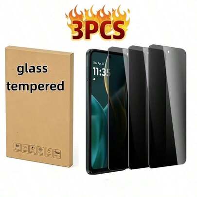 3 piezas de película protectora de privacidad anti-espionaje, protector de pantalla de vidrio templado anti-arañazos, compatible con A18/A16, Nothing CMF, Moto G54, Pova, 10A, Galaxy A23/A53, Smart/Note 9, Poco X6, Hot 30, regalo de primavera