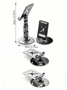 High-Grade Aluminum Alloy All-Metal Phone Stand, Three-Axis Rotatable And Foldable 360° Height-Adjustable Stand, Suitable For Handheld Operation In Scenarios Such As Live Streaming And Video Viewing. Universal, Convenient Phone Stand For Lazy Individuals. - Multicolor - View 5