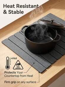 1 pieza Estera de secado rápido para platos, Almohadilla absorbente de gel de sílice, Estera de almacenamiento para encimera de cocina con absorción de agua, Rejilla enrollable para secar platos, Almohadilla antideslizante para el lado del fregadero - Multicolor - Ver 6