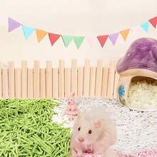 1pc Transformable Foldable Wooden Small Pet Fence, DIY Freely Assembled Ladder Toy, Hamster/Gerbil Indoor Staircase Hideout - Multicolor - View 4