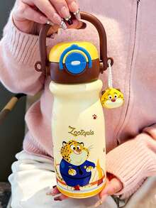 迪士尼疯狂动物城 550ml 真空保温杯,朱迪·霍普斯和尼克·王尔德豹纹图案,316 不锈钢内胆,304 不锈钢外胆,吸管/直饮双用设计,持久保温,防漏密封,一键开盖,配有挂绳方便携带,精致 3D 卡通印花,耐刮耐用,易于清洁,适合居家、办公、户外旅行,是送给卡通迷、动漫爱好者、家人、朋友和同事的绝佳礼物。 - 彩色 - 查看 10