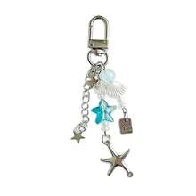 1pc Women's Fresh Ocean Style Starfish & Shell Hanging Chain, Girly Ins Phone Strap, Bag Charm - Multicolor - View 4