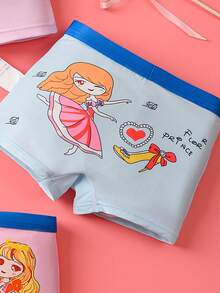 4pcs Girls Cute Printed Panties, Princess Pattern Comfortable Briefs, Suitable For All Seasons - Multicolor - View 6