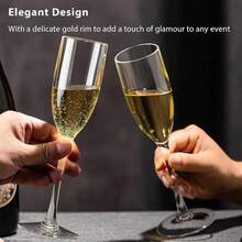 5盎司不易碎亚克力香槟杯，可重复使用的透明香槟杯，优雅的塑料马提尼杯 - 非常适合盛装鸡尾酒、香槟和甜点 - 可重复使用，慕斯杯 - 查看 6