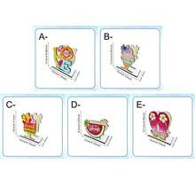 1/5件装沙滩主题夏季餐巾架，木质冰淇淋和人字拖设计，非常适合烧烤、夏季派对、厨房和餐桌中心装饰。 - 彩色 - 查看 6