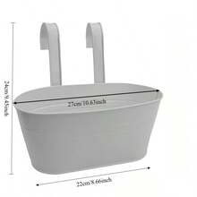 1个金属栏杆悬挂式花盆挂钩，可拆卸设计，安装简便，采用耐用金属材质，承重力强，适用于室内/室外围栏、阳台、露台、花园，排水良好，保持植物健康，是种植花卉、香草、多肉植物、绿植的理想之选，实用悬挂式花盆篮，适合家居花园装饰和植物爱好者。 - 多類型 - 查看 14