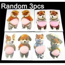 3D Cute Corgi Sticker Set - Orange Outfit Design, High-Quality Self-Adhesive Silicone Stickers - Fun Gift For Dog Lover Friends - 彩色 - 查看 13