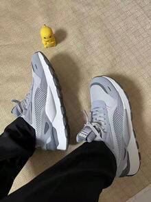 Giày thể thao cổ thấp PUMA RS 3.0 bằng da lộn, kiểu dáng thường ngày, unisex, màu xám bạc. - màu xám bạc - Xem 2
