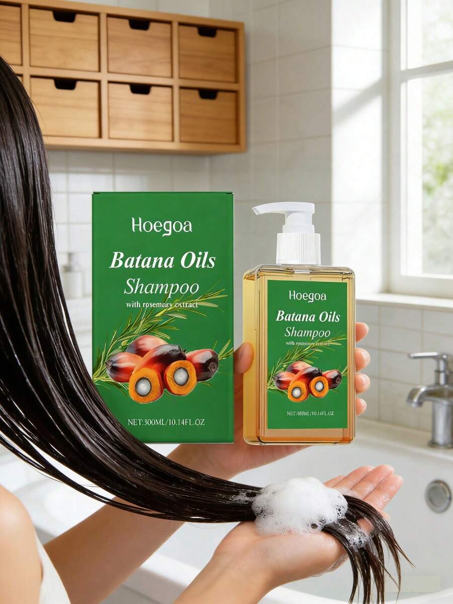 Hoegoa 300 ml Shampoo de Aceite de Batana y Romero | Reparación Profunda, Hidratación Intensa para Cabello Dañado, Antifrizz y Fortalecimiento,regalos para hombres y mujeres adecuados para Día de la madre, Día del padre, cumpleaños, bodas y fiestas,ofertas,maquillaje,Envío Gratis