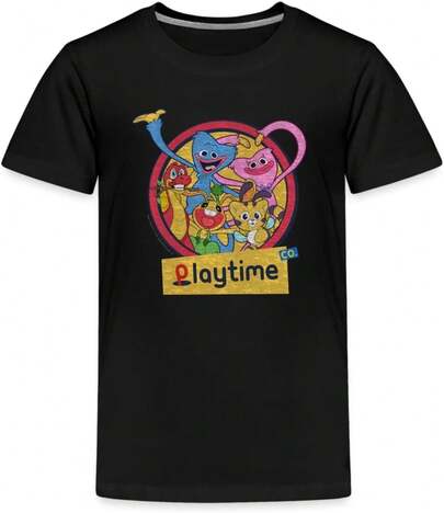 - Retro Playtime Co. T-Shirt Is Suitable For Everyday Casual Wear, Comfortable Short-Sleeve Shirt, Suitable For All Seasons, Machine Washable, Men's Clothing, Men's Patterned T-Shirt, Women's Patterned T-Shirt, Men's Apparel, Patterned T-Shirt, Cool T-Shirt, Men's, Men's Clothing, Fun Shirt, Summer Top, Summer, Vacation Outfit, 100% Cotton Black T Shirt, Unisex