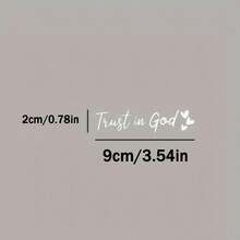 Trust In God' Heart-Shaped Rearview Mirror Sticker - Inspirational Religious Mirror Decal, Matte Finish, Self-Adhesive For Glass Surfaces, Faith-Based Car Decoration - A - View 6
