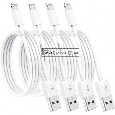 MFIGIGK 1-4条装兼容苹果充电线，3.3英尺（约1米），兼容充电线，USB-C转Lightning快充，兼容充电线，兼容 14/13/12/11/11 Pro/11 Max/X/XS/XR/XS Max/8/7，（白色）兼容 16、16 Pro Max、15、15 Plus、15 Pro、15 Pro Max，兼容小米手机，兼容Type-C接口，MFi认证
