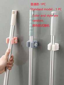 Mop Clip Convenient Storage Organizer Perfect Household Cleaning Tool Wall Mounted Hanging Rack Practical Gift For Home Kitchen Bathroom Family Holds Multiple Cleaning Supplies Durable Organizer Solution For Tidy Spaces - White - View 10