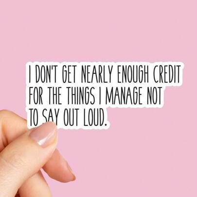 1 Miếng dán PVC chống thấm nước ngoài trời 3 inch, có thể tháo rời - Thiết kế câu nói hài hước cho xe hơi/máy tính xách tay/bình nước - Nhãn dán hài hước châm biếm dành cho người lớn/bạn bè/ý tưởng quà tặng - Nhãn dán trang trí cho phụ kiện cá nhân hóa "Nhãn dán 'Tôi không được đánh giá cao'"