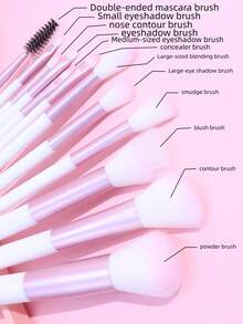 12pcs Makeup Brush Set,Brush Set,Makeup Brush Kit,Make Up Brush Set,Make Up Set Complete,Makeup Brush Set,Complete Makeup Kit,Brush Kit,Brushes Makeup Set,Makeup Gift Set,Set,Giveaways,Professional Makeup Brushes,Complete Makeup Set - Multicolor - View 4