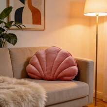 وسادة رمي بشكل صدفة، نسيج منزلي إبداعي وسادة زخرفية، مناسبة للأريكة والغرفة والسيارة، ديكور المنزل، خيارات متعددة الألوان، فاخرة وعملية، تشمل إدراج الوسادة - صدف - مشاهدة 13