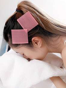 Pegatinas para fijar el flequillo, pegatinas mágicas para el cabello, pegatinas para el flequillo, pegatinas para fijar el flequillo sin costuras, adecuadas para que las mujeres las usen al lavarse la cara o aplicarse maquillaje. Estas pegatinas son excelentes herramientas de peinado, extensión de moño - Multicolor - Ver 4